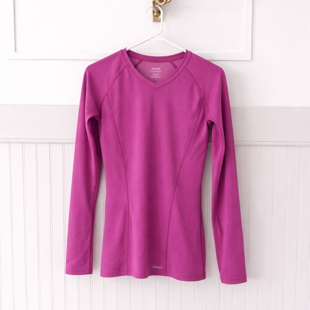 Reebok Women's Long-Sleeve Athletic Top in Fuchsia